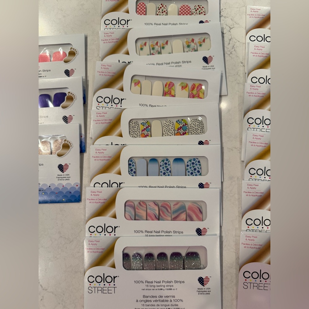 22 Color Street Polish Strips - Vibrant Collection Nails & Toenails - Picture 4 of 5